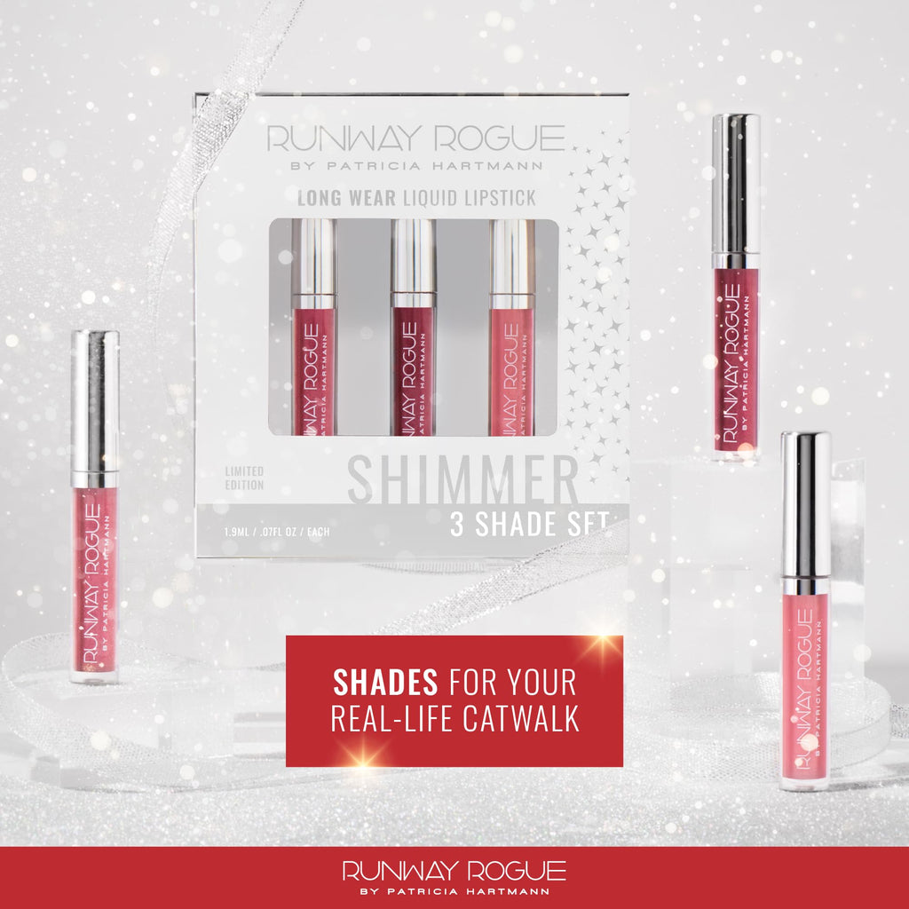 Runway Rogue Try Me x 3 Mini Long Wear Lipstick Set, Melrose Trio – Boss Babe, Call Back, Trophy Wife