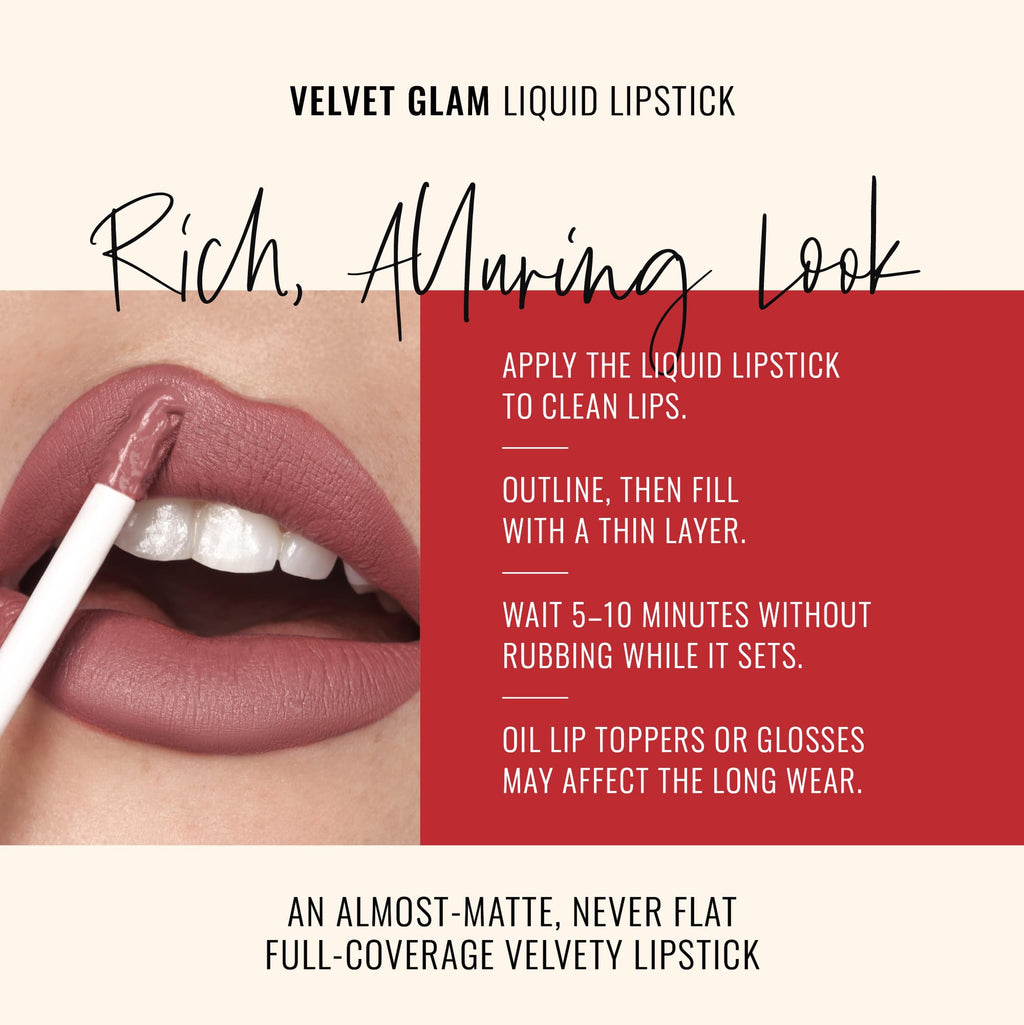 Runway Rogue Velvet Glam Liquid Lipstick – 90s Nude Mauve