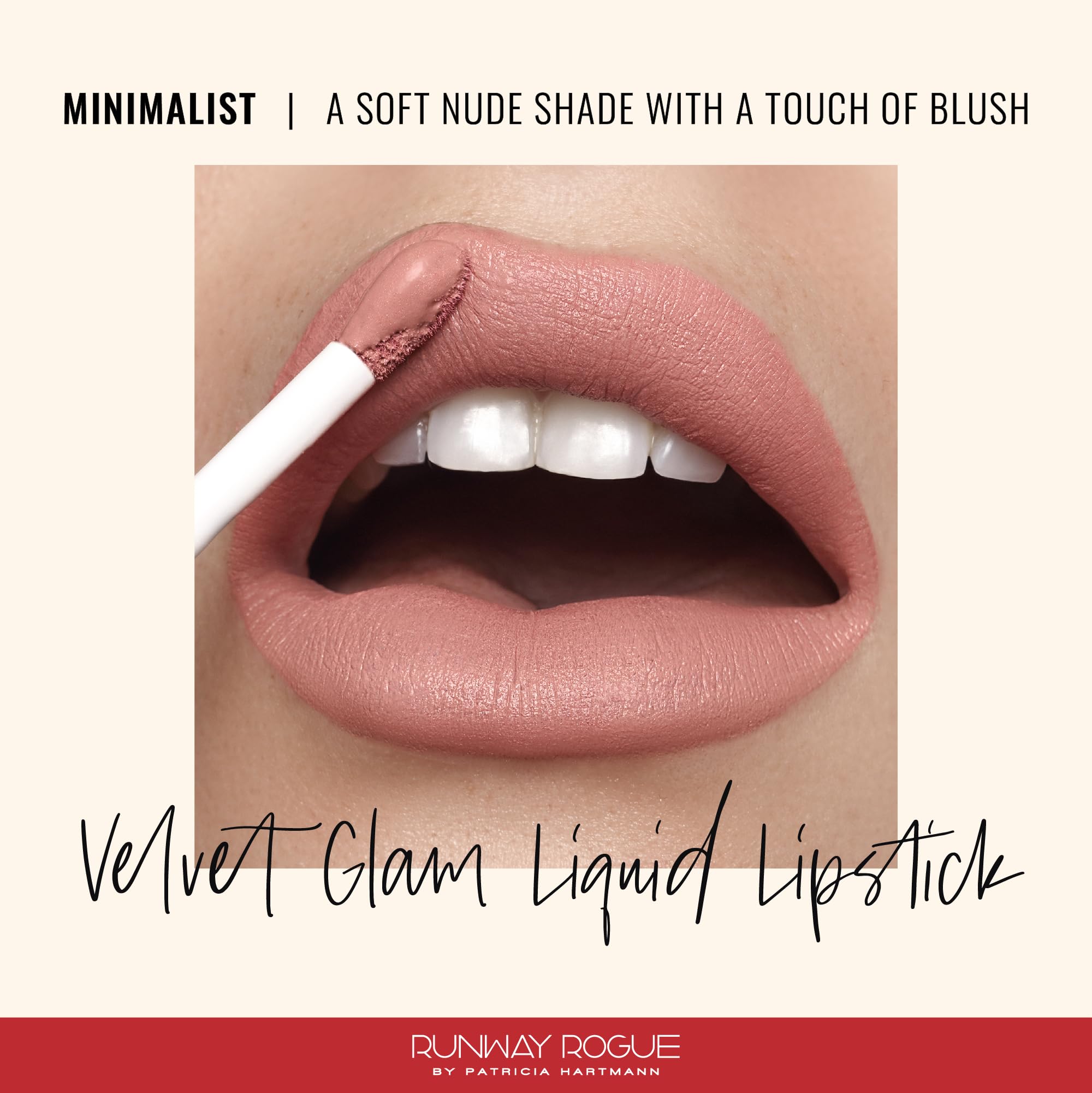 Runway Rogue Velvet Glam Liquid Lipstick Minimalist – Almost-Matte Nude-Pink