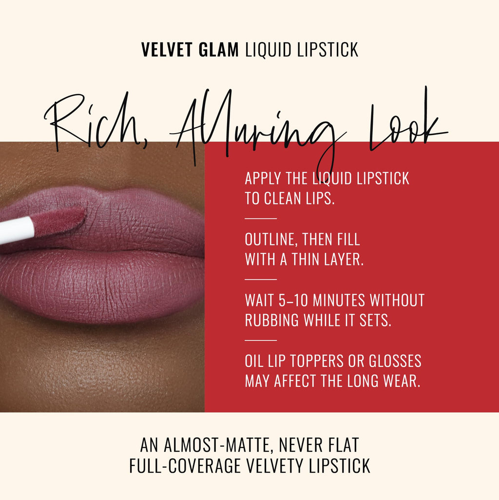 Runway Rogue Velvet Glam Liquid Lipstick – On Stage Rose-Plum, Almost-Matte