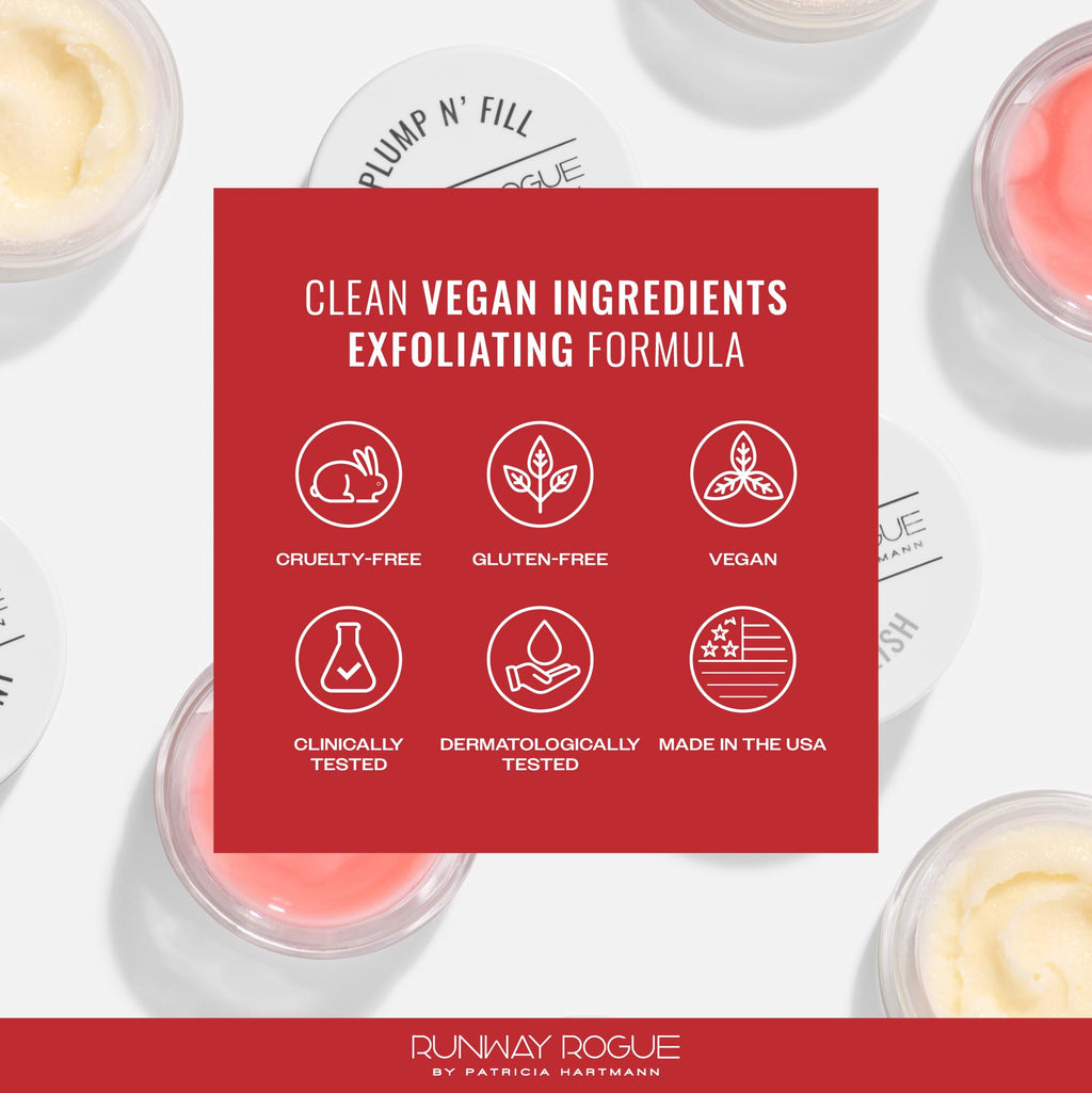 Runway Rogue Plump N’ Fill Lip Polish – Exfoliating Lip Scrub for Soft Lips