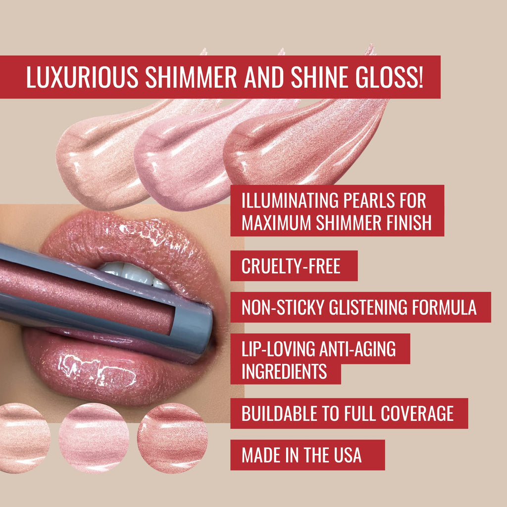 Runway Rogue LuxGloss Lip Gloss Trio - High-Pigment Shimmer Lip Gloss Set