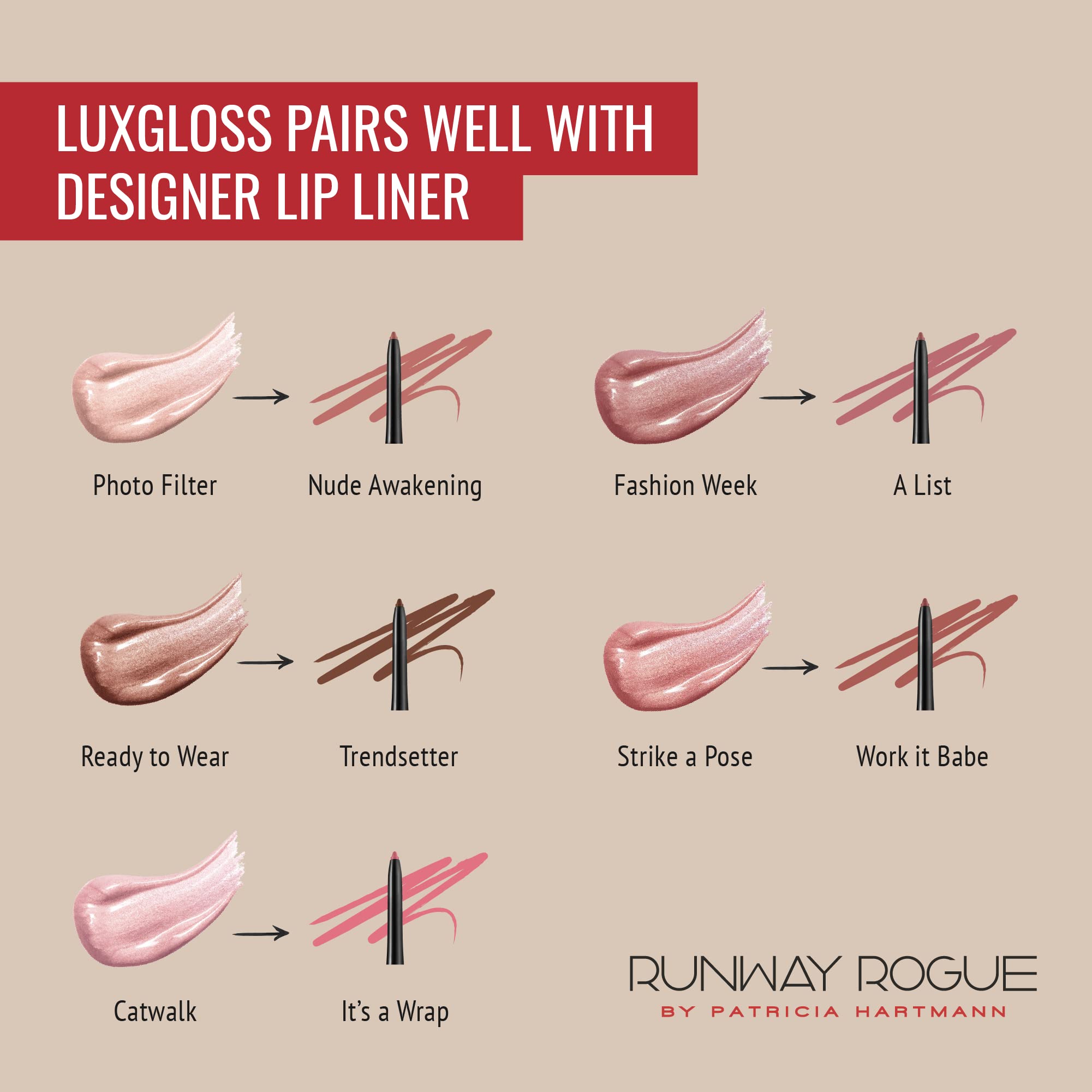 Runway Rogue LuxGloss Lip Gloss Trio - High-Pigment Shimmer Lip Gloss Set