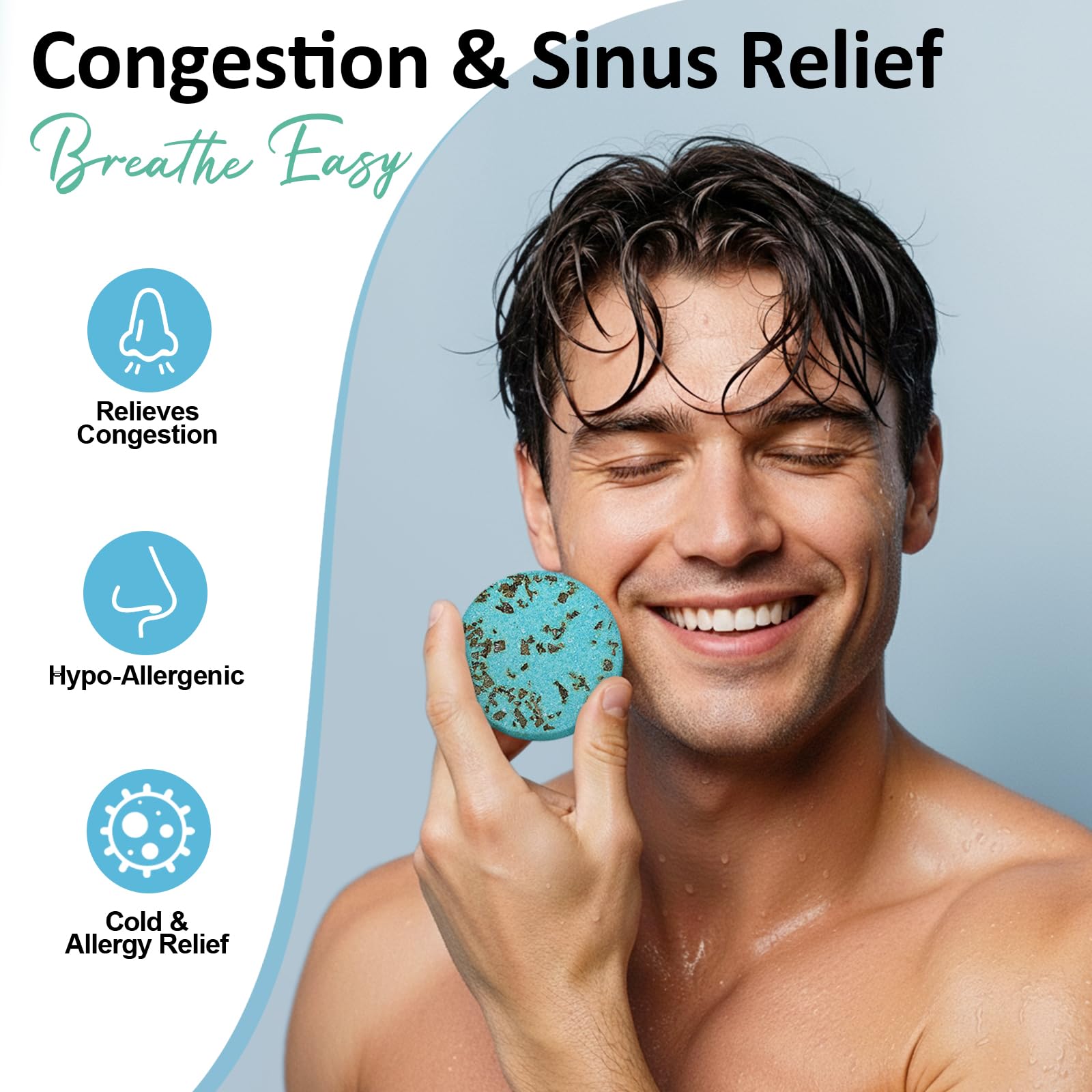 RUSEMLE Shower Steamers – 8-Scent Aromatherapy Gift Set for Men | Valentines Day Gift for Him
