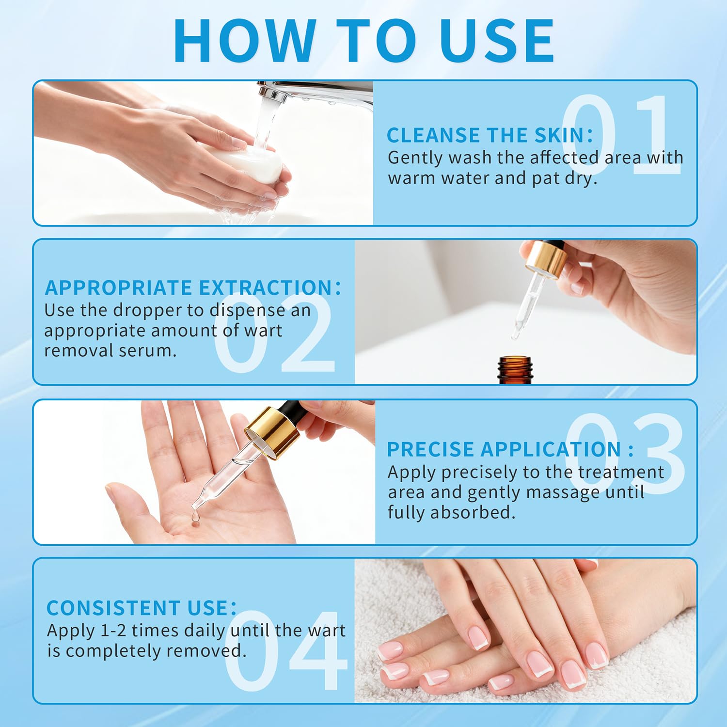 RushCure Wart Remover Serum — 17% Salicylic, Precision Dropper, Travel Size 0.5 oz