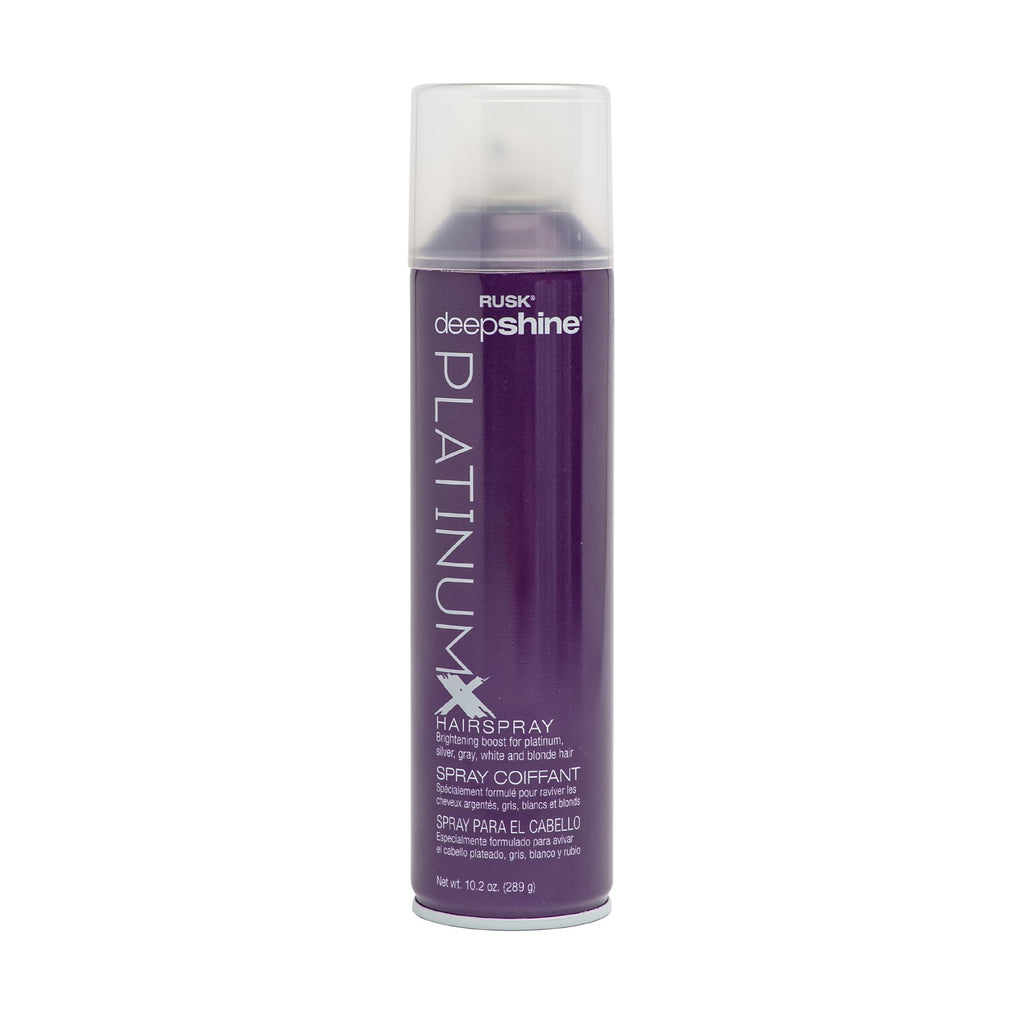 RUSK Deepshine PlatinumX Hairspray – Fast-Drying, Humidity-Resistant Finish (10.2 oz)