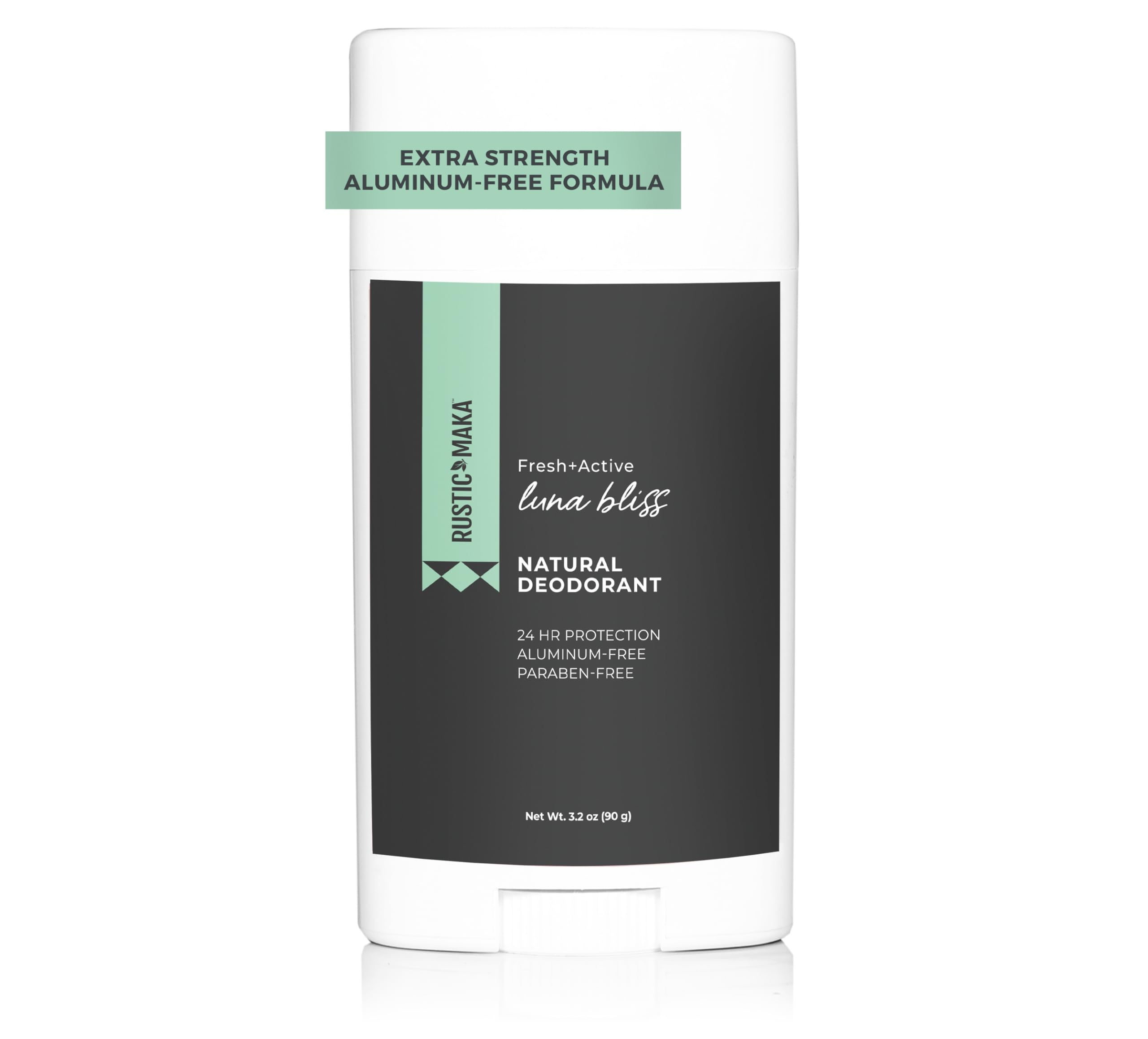 Rustic MAKA Luna Bliss Natural Deodorant Stick – Aluminum-Free, No Baking Soda, Charcoal + Magnesium