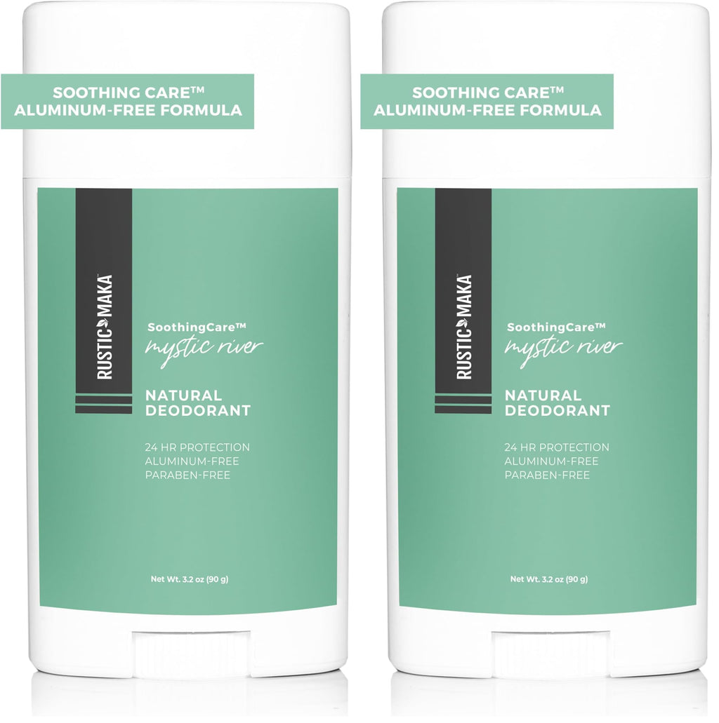 Rustic Maka Natural Deodorant – Mystic River Scent (Pack of 2) | Aluminum-Free, Baking Soda-Free, Paraben-Free