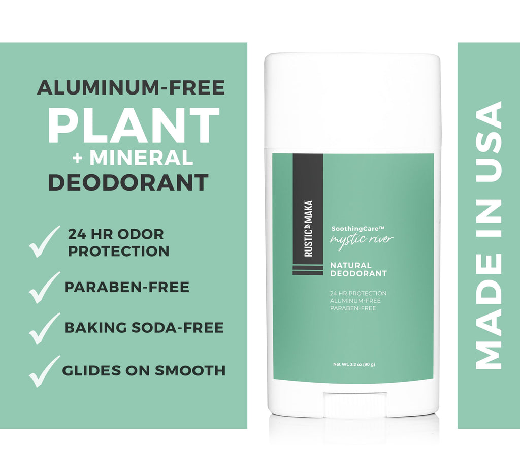Rustic Maka Natural Deodorant – Mystic River Scent (Pack of 2) | Aluminum-Free, Baking Soda-Free, Paraben-Free