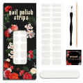 Ruyeefam Nail Polish Strips – No UV Lamp Needed, 22 Pcs Salon Gel Nail Stickers (Moonlight White)