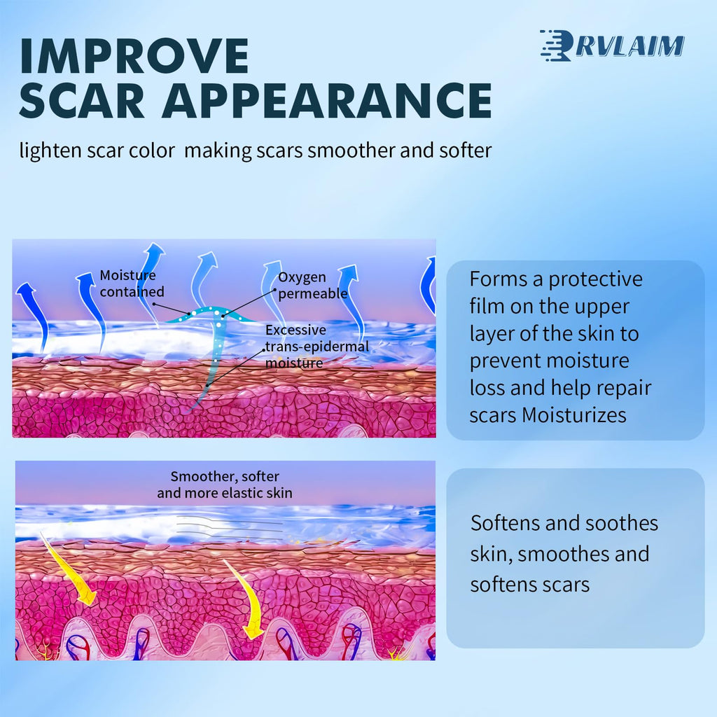 Rvlaim Silicone Scar Gel – Advanced Scar Cream for Surgical Scars, Acne Marks & More (1.7 fl oz)
