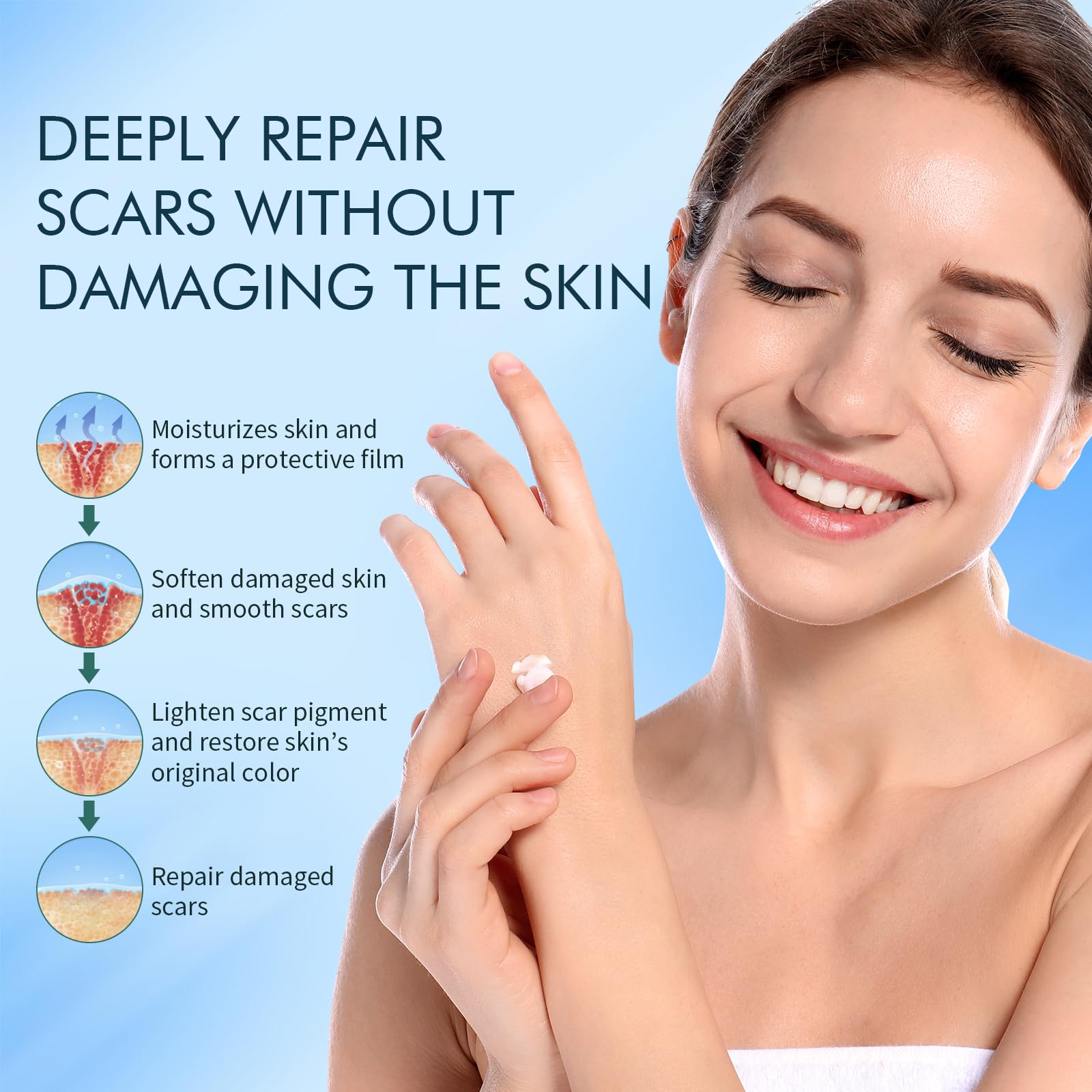 Rvlaim Silicone Scar Gel – Advanced Scar Cream for Surgical Scars, Acne Marks & More (1.7 fl oz)
