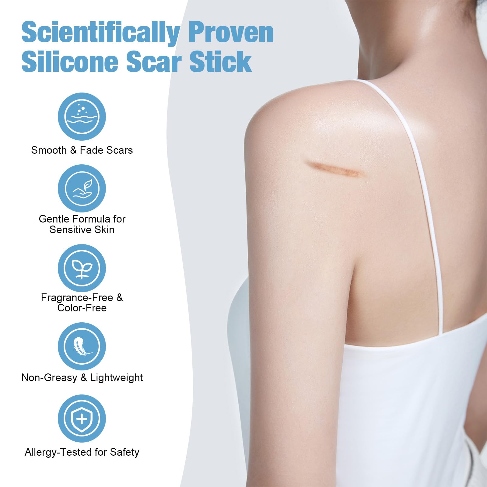 Rvlaim Silicone Scar Stick – 80% Medical-Grade Silicone, 7g for Face & Body