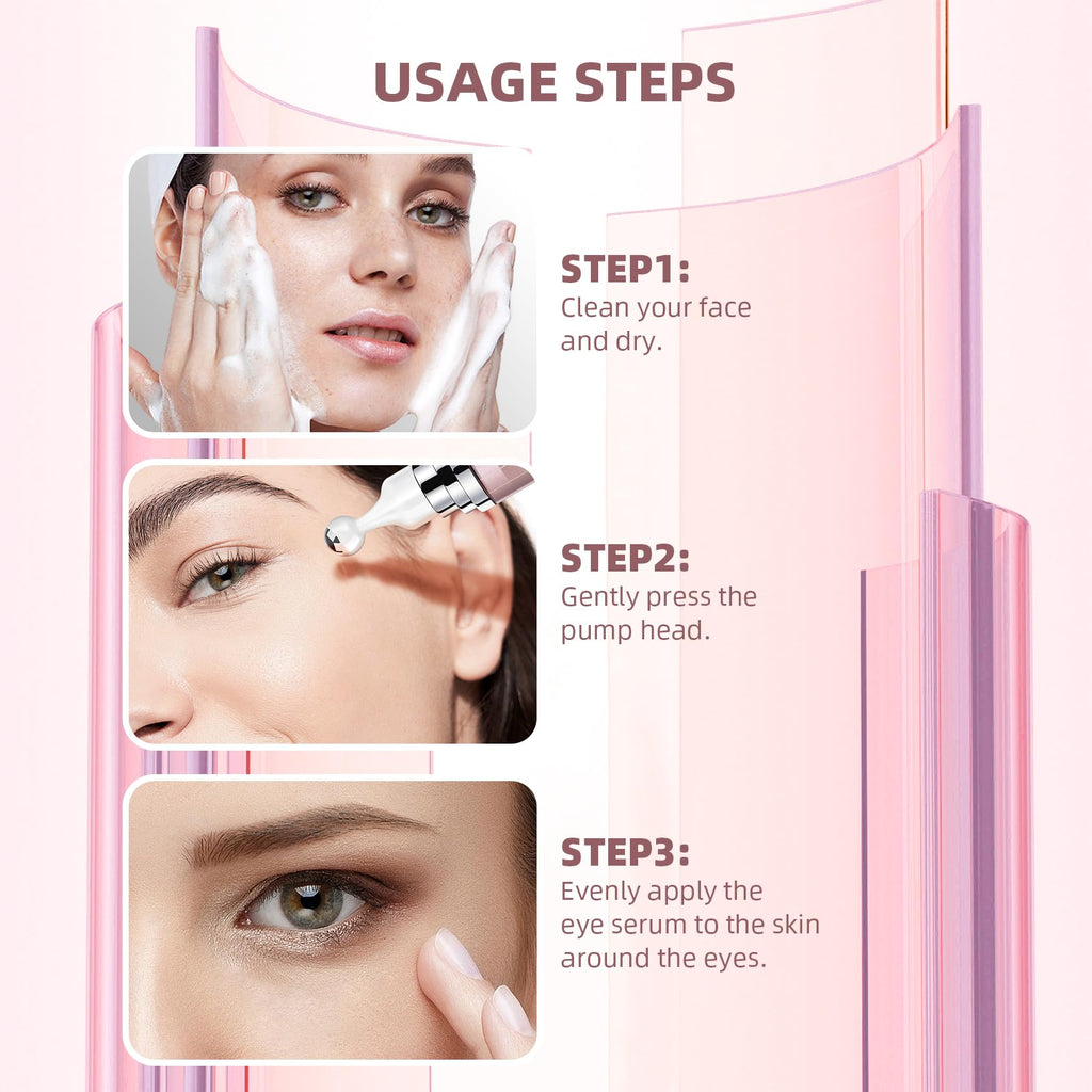 RWT 5% Caffeine Eye Serum & Under Eye Roller — 360° Eye Massage for Dark Circles