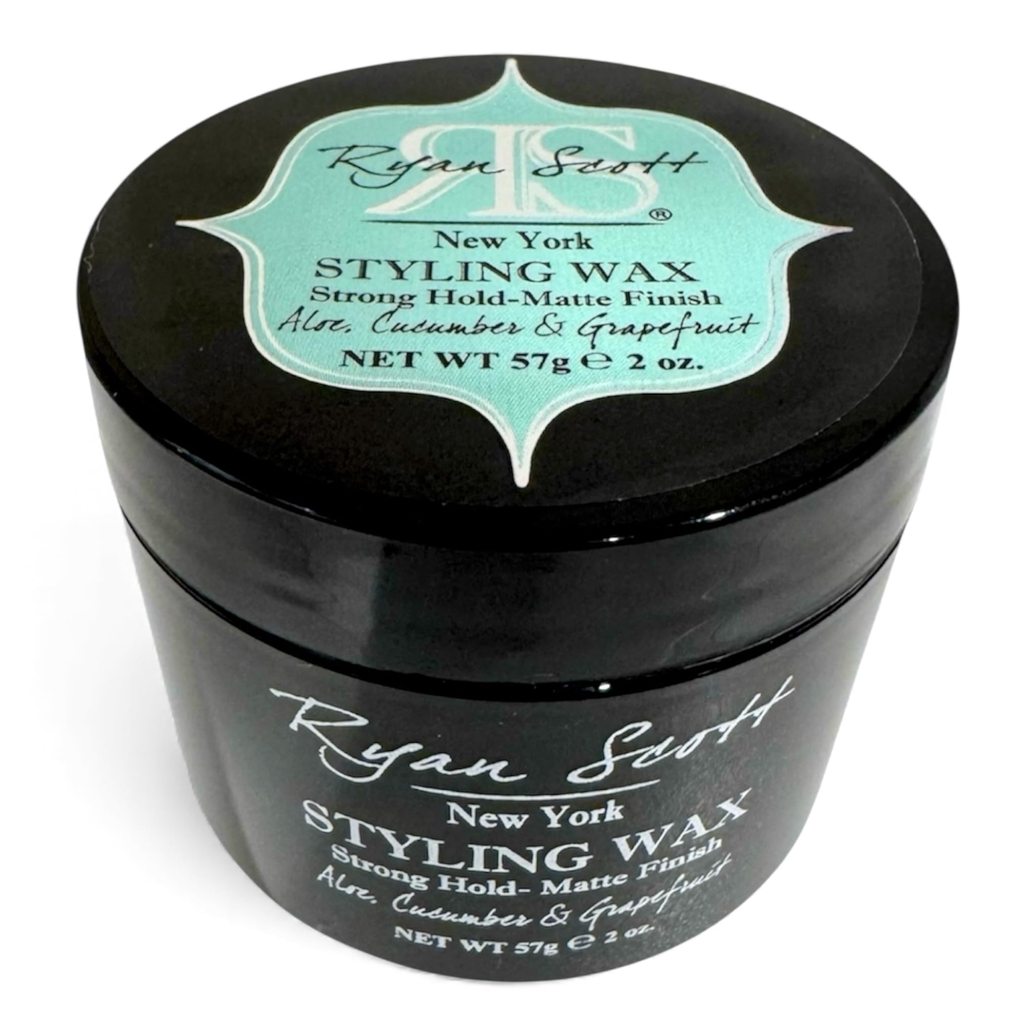 Ryan Scott Styling Wax – Strong Hold, Natural Matte Finish, Fruit Oils, Aloe-Cucumber-Grapefruit Scent | 2 oz