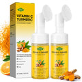 RYH 2pcs Turmeric Face Wash with Vitamin C — Deep Clean & Glow Foam Set