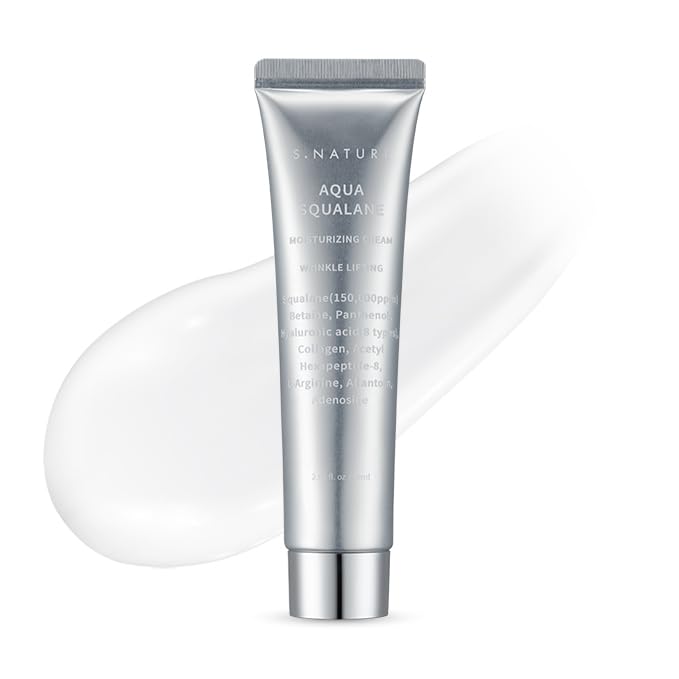 S.NATURE AQUA SQUALANE MOISTURIZING CREAM | Hydrating Face Moisturizer for Dry & Sensitive Skin, 150,000 ppm Squalane, Pore Care (80 ml)