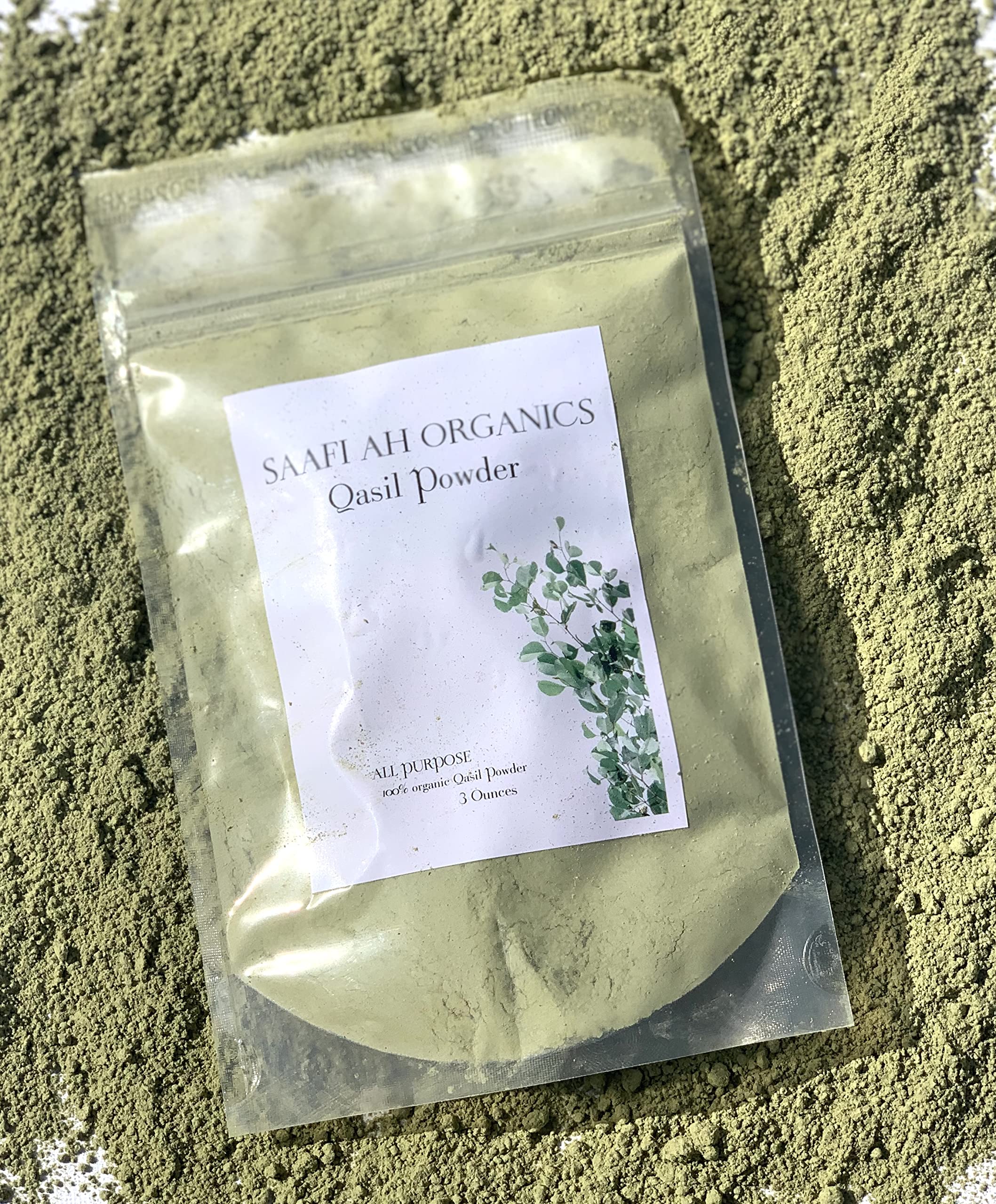 SAAFI AH ORGANICS Qasil Powder – Natural Leaf Powder for Skin & Hair (3 oz)