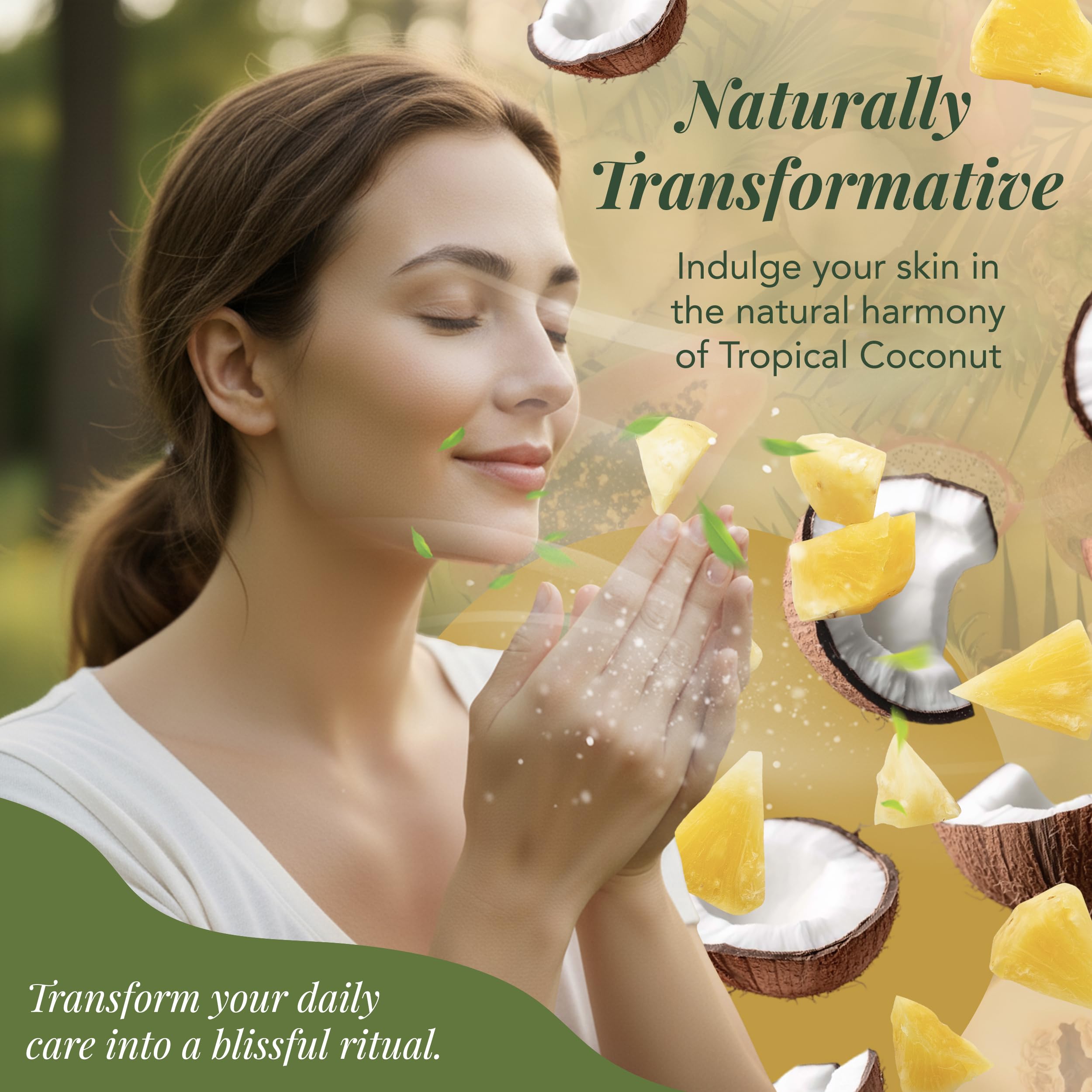 Saavy Naturals Deeply Hydrating Body Cream – Tropical Coconut, 2-Pack