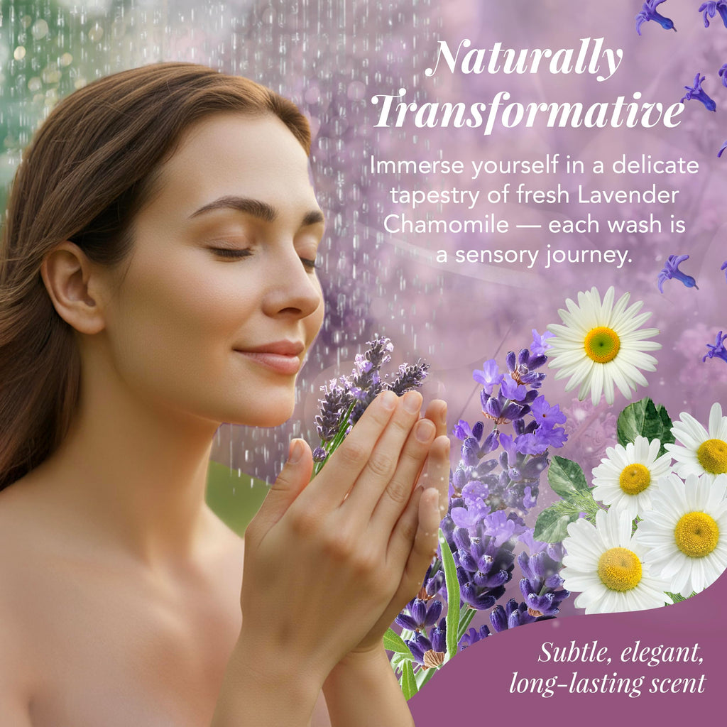 Saavy Naturals Moisturizing Body Wash for Sensitive Skin – Plant-Based, Lavender Chamomile, 2x8.5 oz