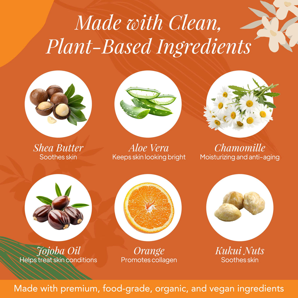Saavy Naturals Deeply Hydrating Body Cream – Sweet Orange, 8.5 oz (2-pack)