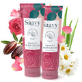 Saavy Naturals Deeply Hydrating Body Cream – Bulgarian Rose, 2 x 8.5 oz, Plant-Based & USA Made