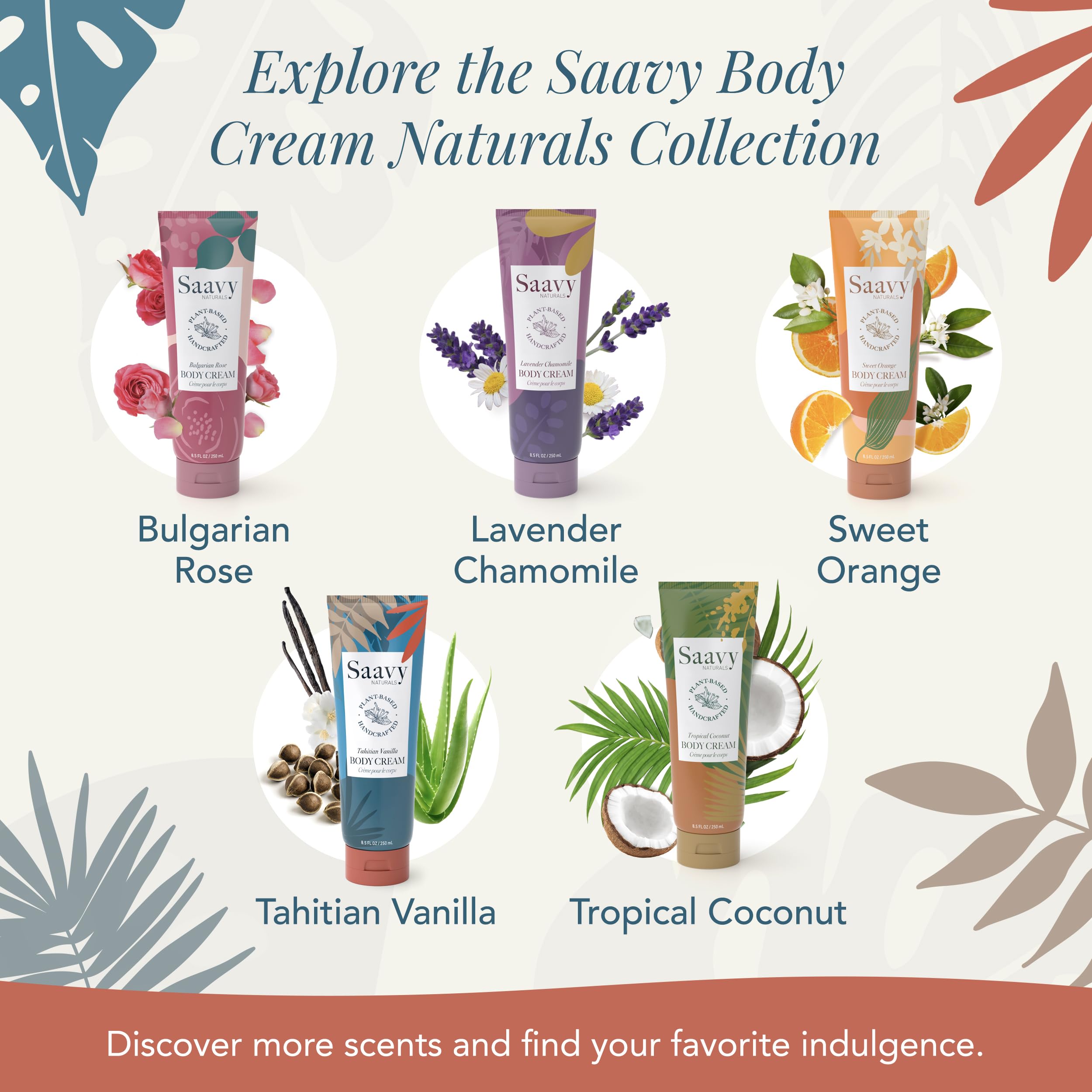 Saavy Naturals Deeply Hydrating Body Cream – Tahitian Vanilla, 2×8.5 fl oz