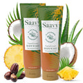 Saavy Naturals Moisturizing Body Wash for Sensitive Skin — Coconut Oil, Shea Butter & Aloe Vera | Paraben-Free, Cruelty-Free | Tropical Coconut | 8.5 fl oz, 2 pack
