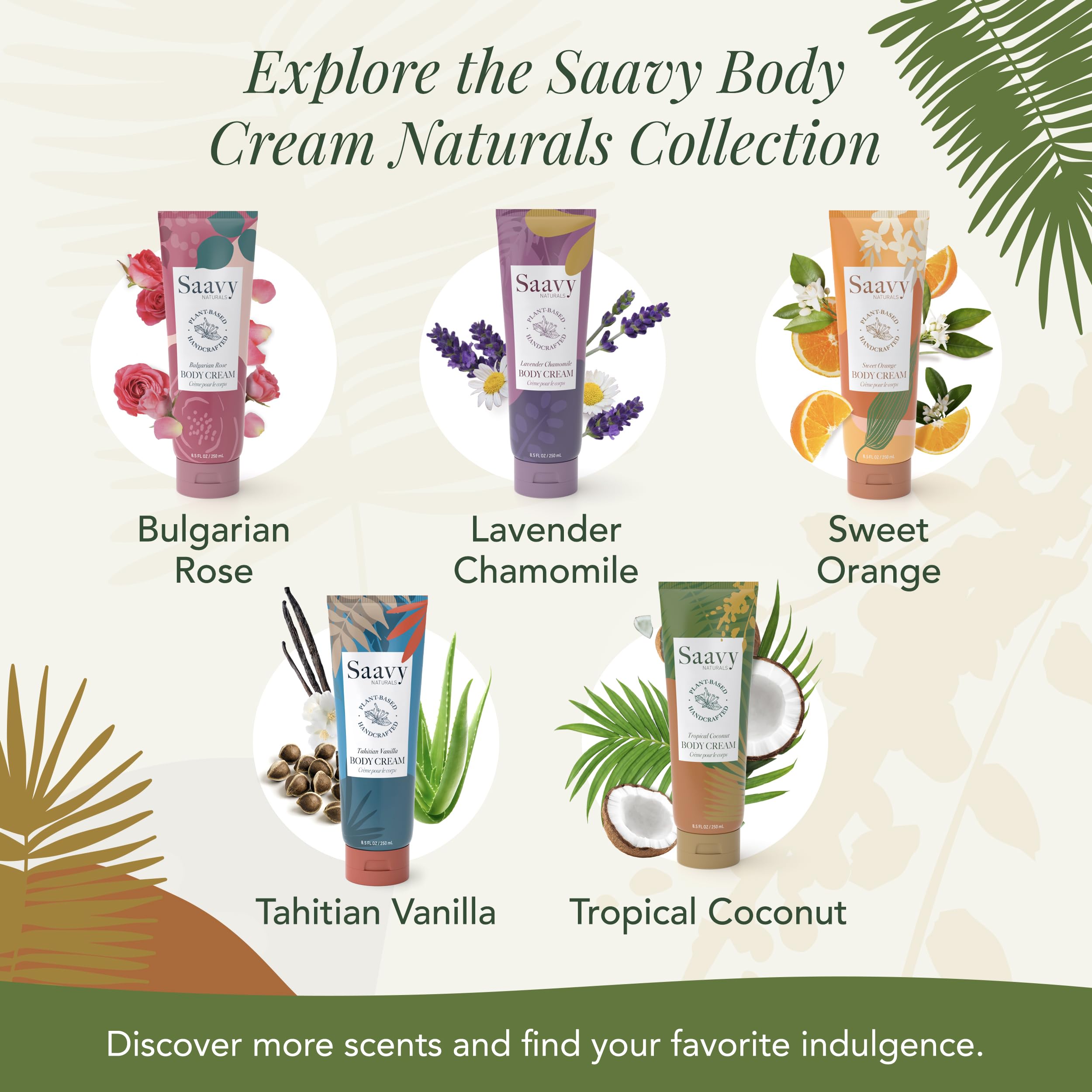 Saavy Naturals Deeply Hydrating Body Cream – Tropical Coconut, 2-Pack