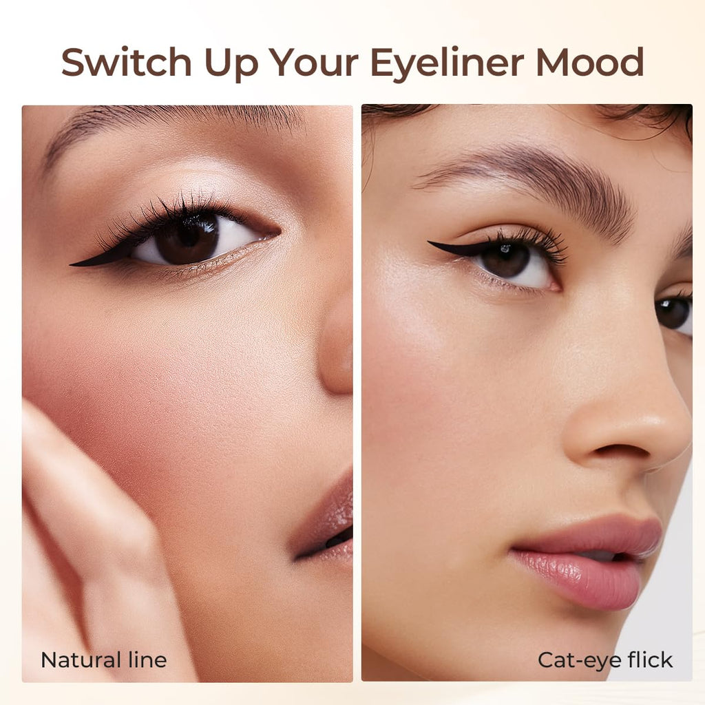 SACE LADY Dual-Ended Eyeliner Stamp – Perfect Winged Eyeliner, Waterproof & Smudge-Proof (01 Black)