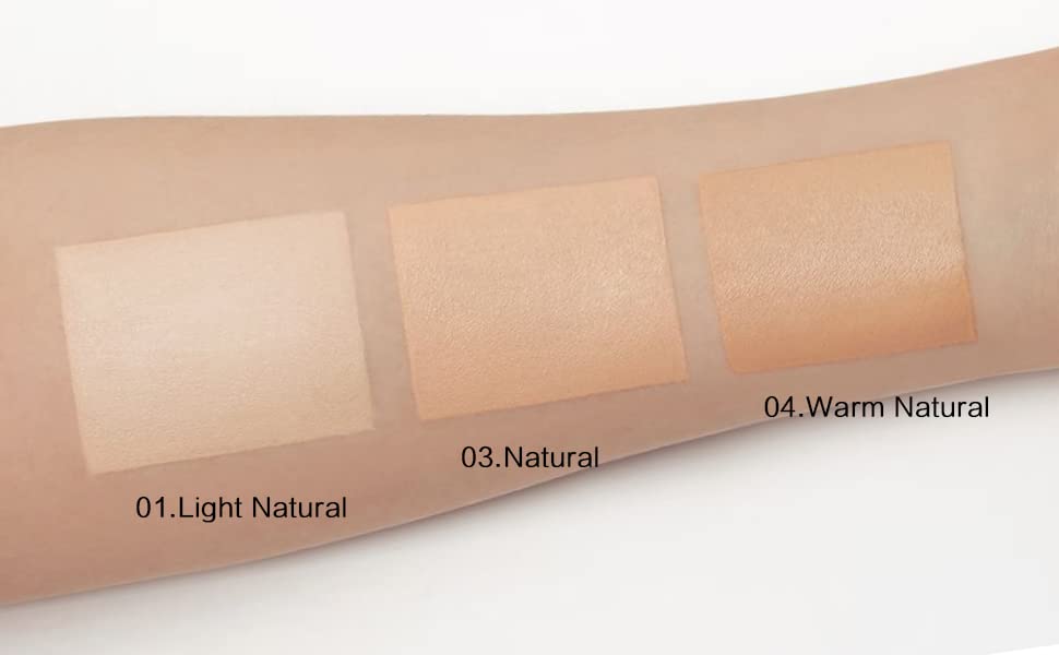 SACE LADY 3 Pack Pro Full Cover Liquid Concealer - Waterproof Matte Finish (Light Natural)