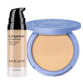 SACE LADY 2Pcs Face Makeup Set – Matte Foundation & Oil Control Powder | Waterproof, Long-Lasting Coverage