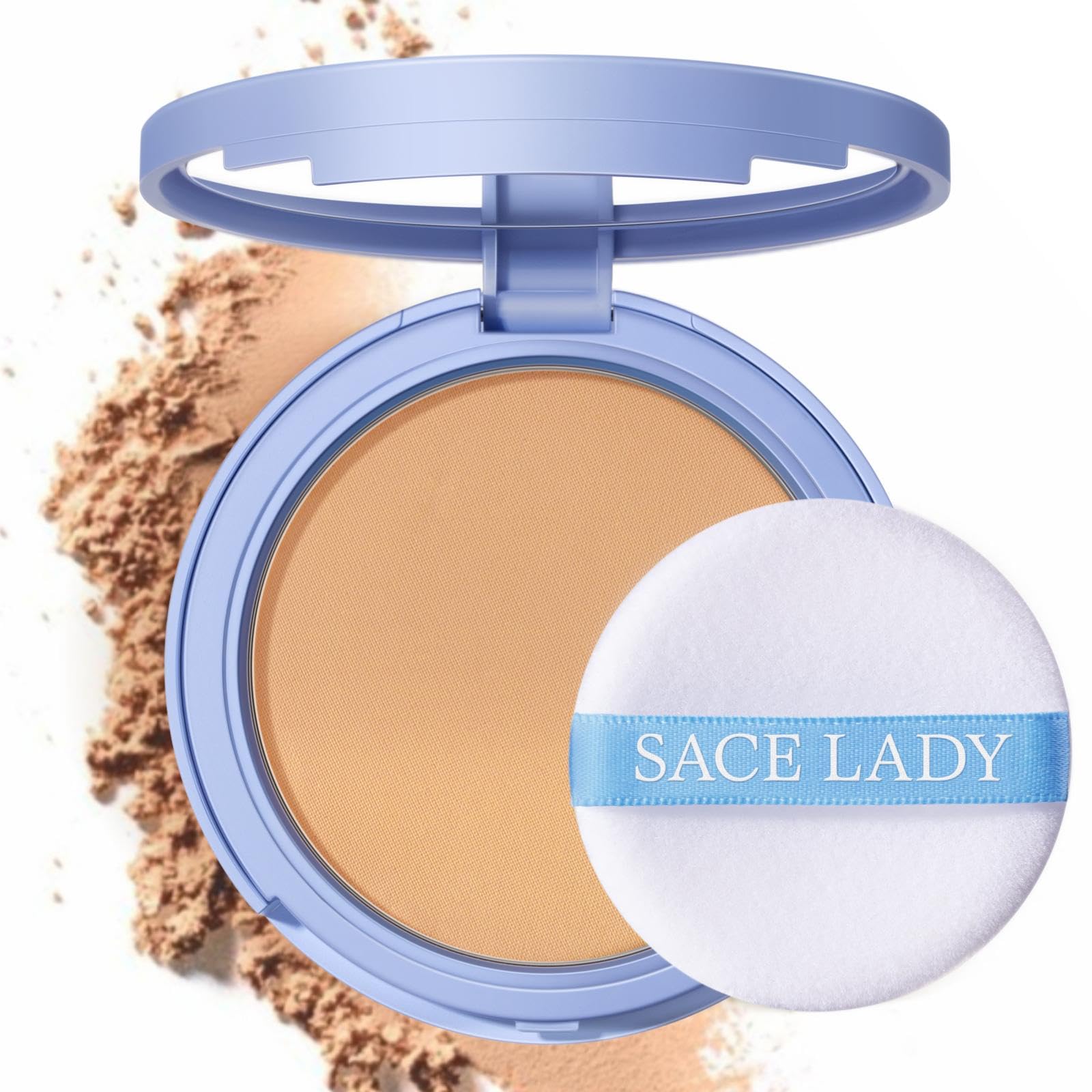 SACE LADY Face Powder Waterproof – Matte Setting Powder, Shine Control, 0.35oz (#03)
