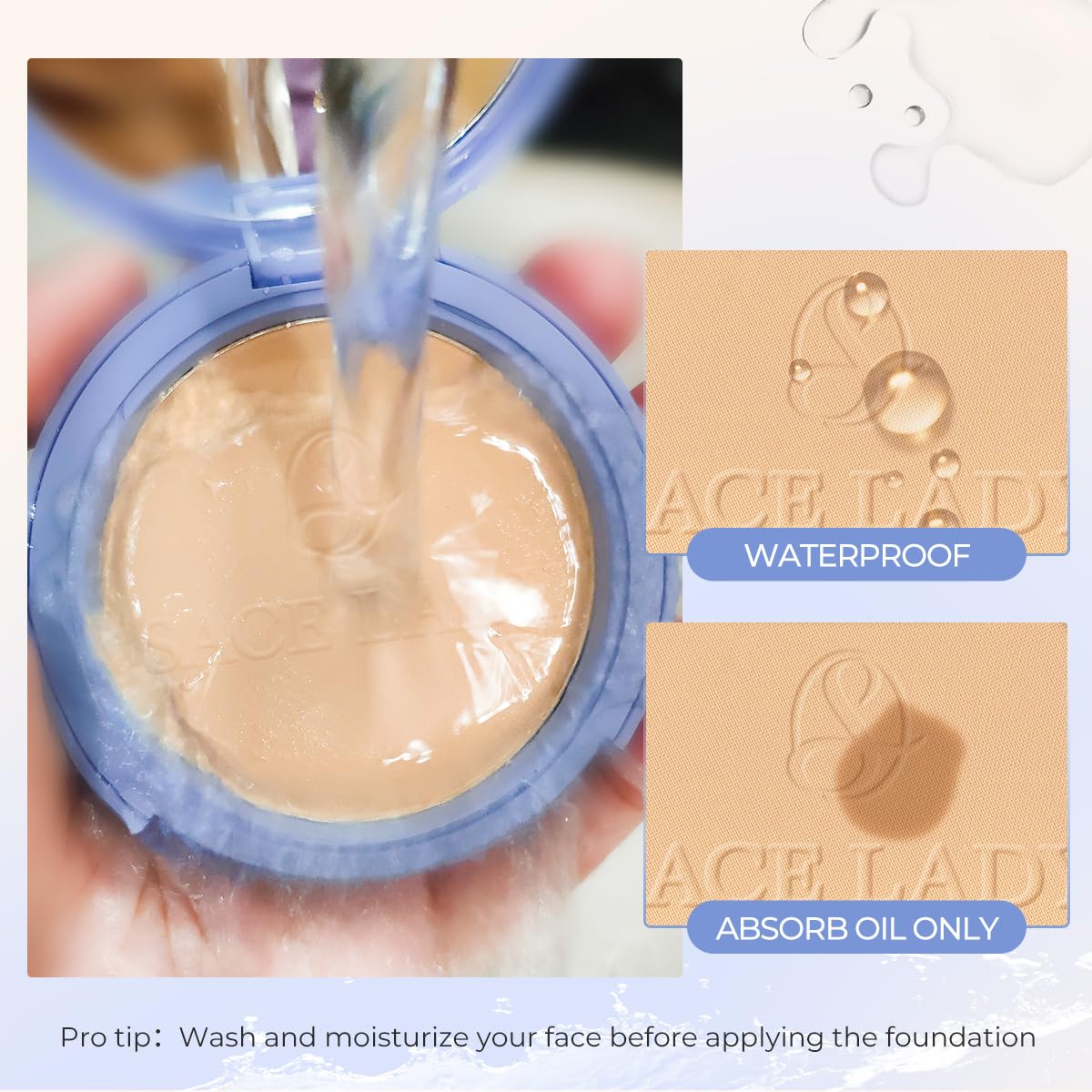 SACE LADY Face Powder – Waterproof Matte Setting Powder 0.35oz