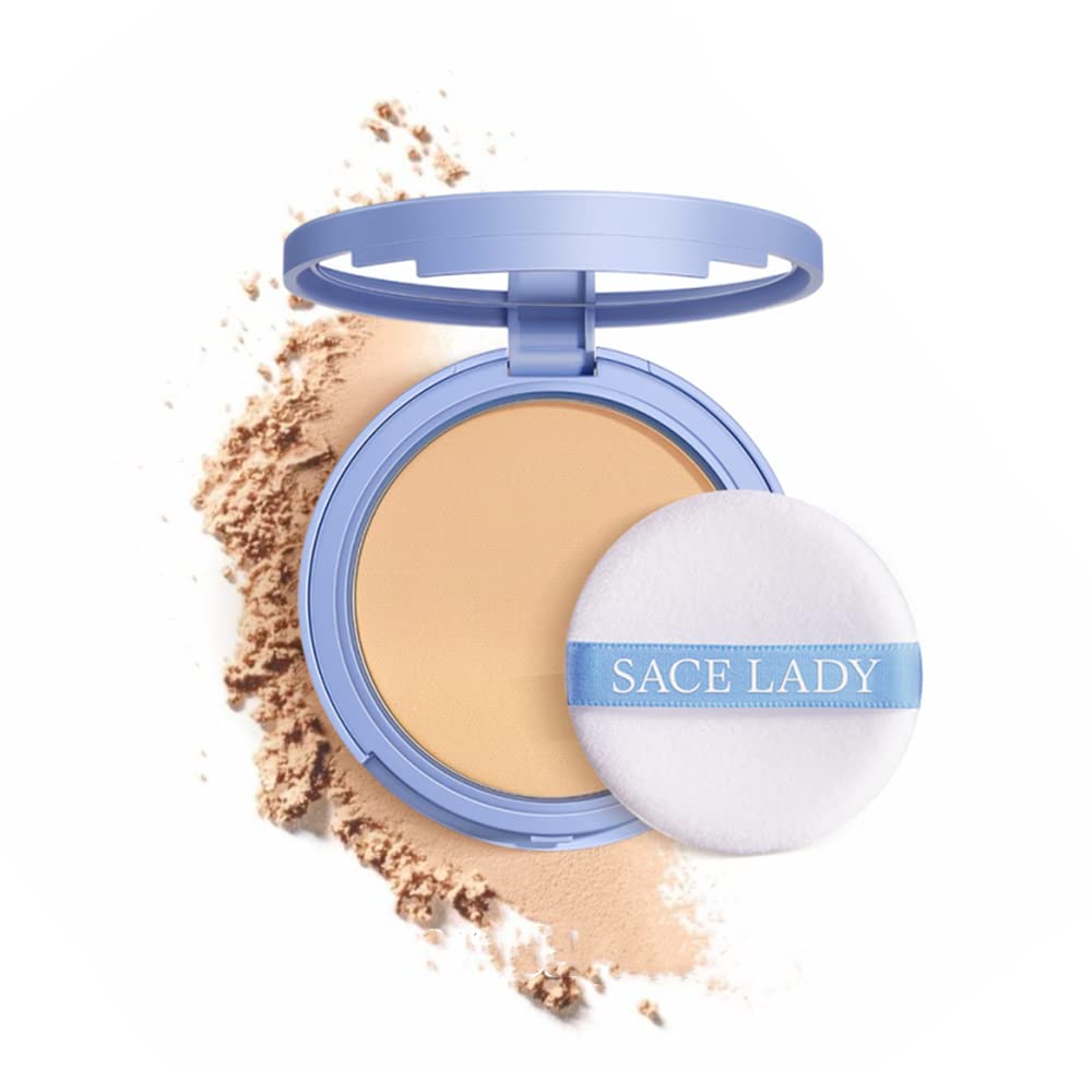 SACE LADY 2Pcs Face Makeup Set – Matte Foundation & Oil Control Powder | Waterproof, Long-Lasting Coverage