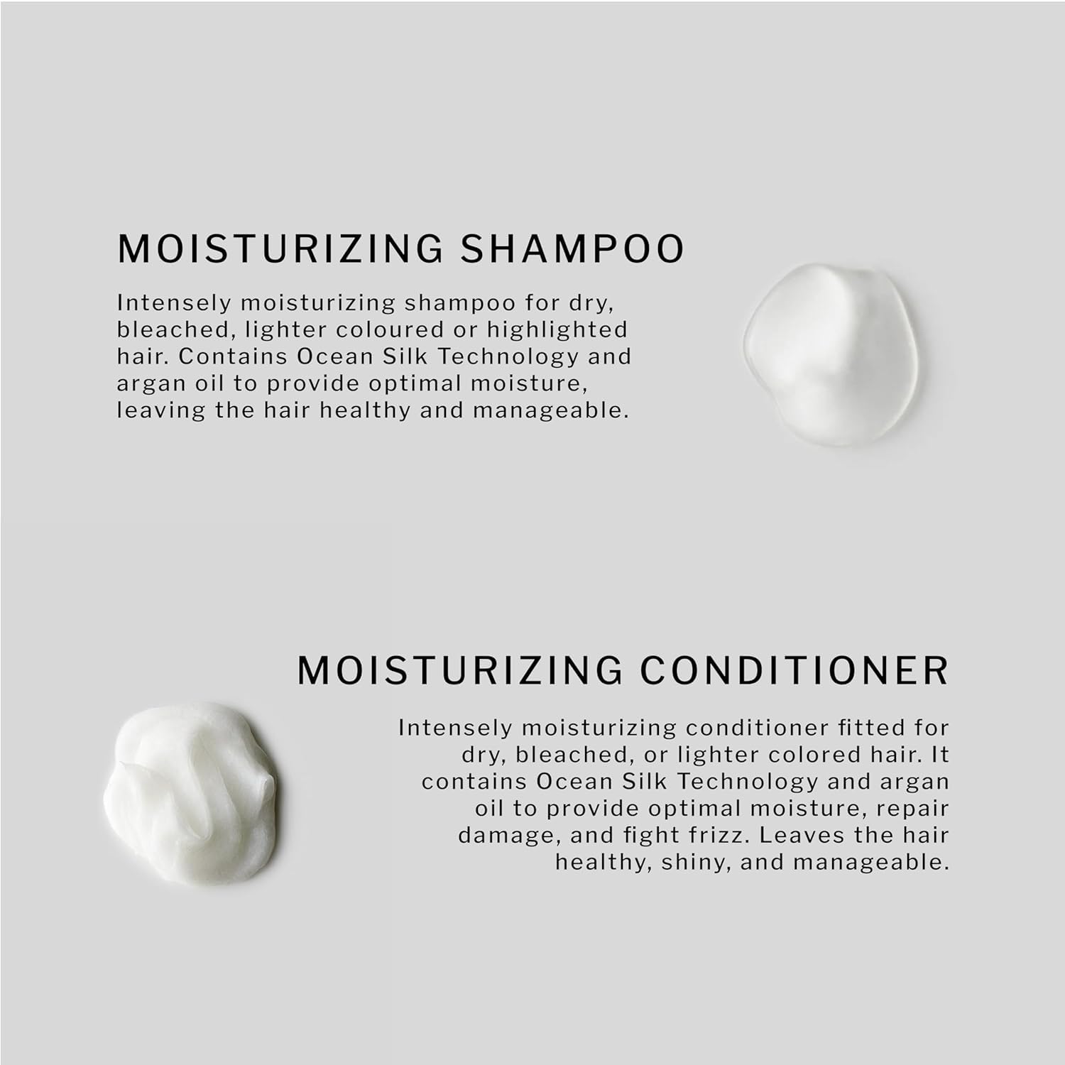 SACHAJUAN Moisturizing Shampoo & Conditioner Set | Ocean Silk Technology & Argan Oil (33.5 oz each)