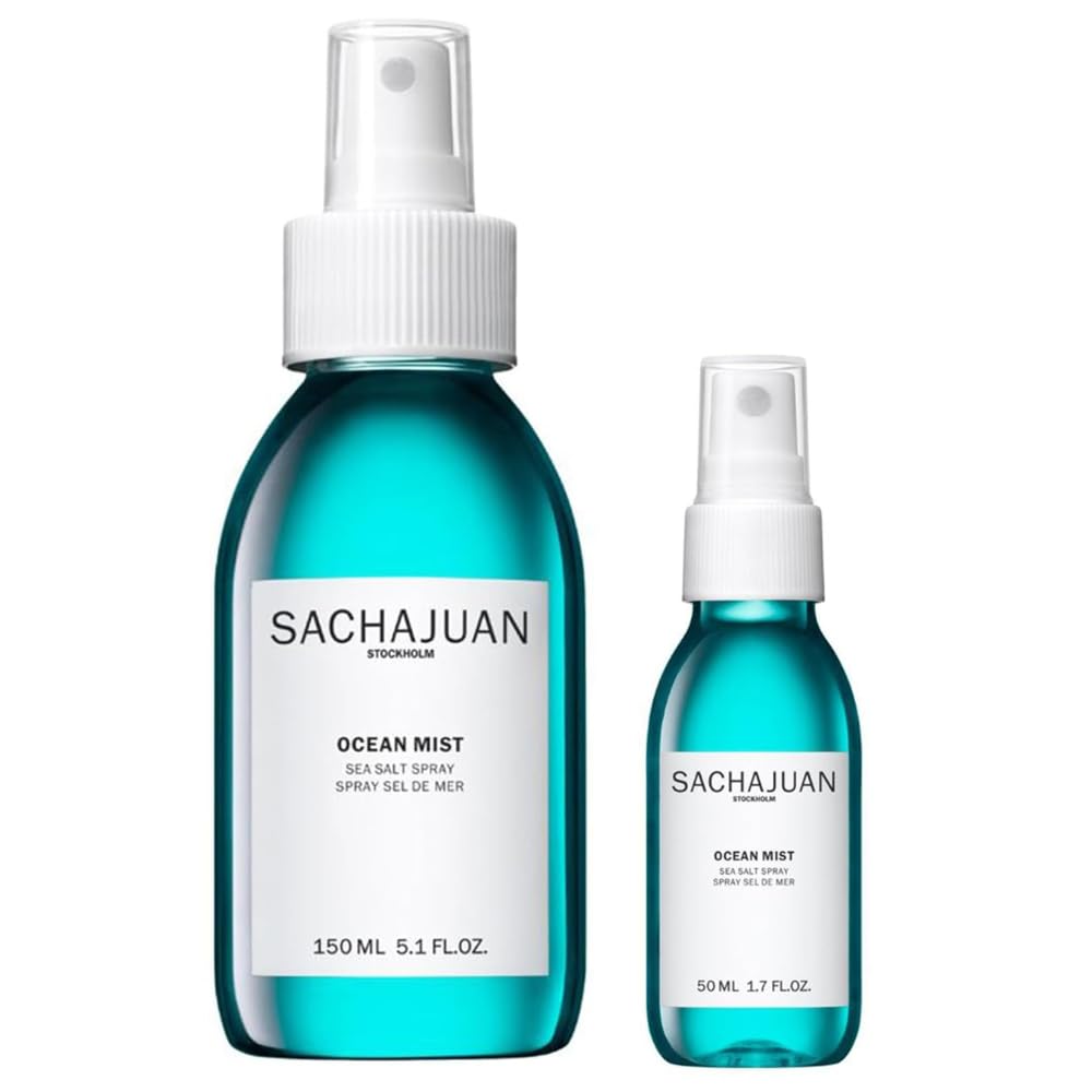 SACHAJUAN Ocean Mist Sea Salt Spray – Beachy Texture, Light Hold, 2-Pack (8.4 oz + 3.4 oz)
