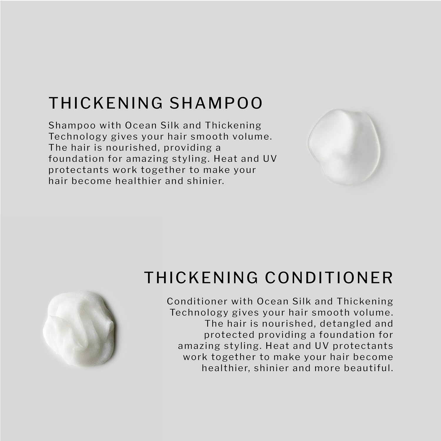 SACHAJUAN Thickening Shampoo & Conditioner Set | Ocean Silk Technology, Thickening Technology
