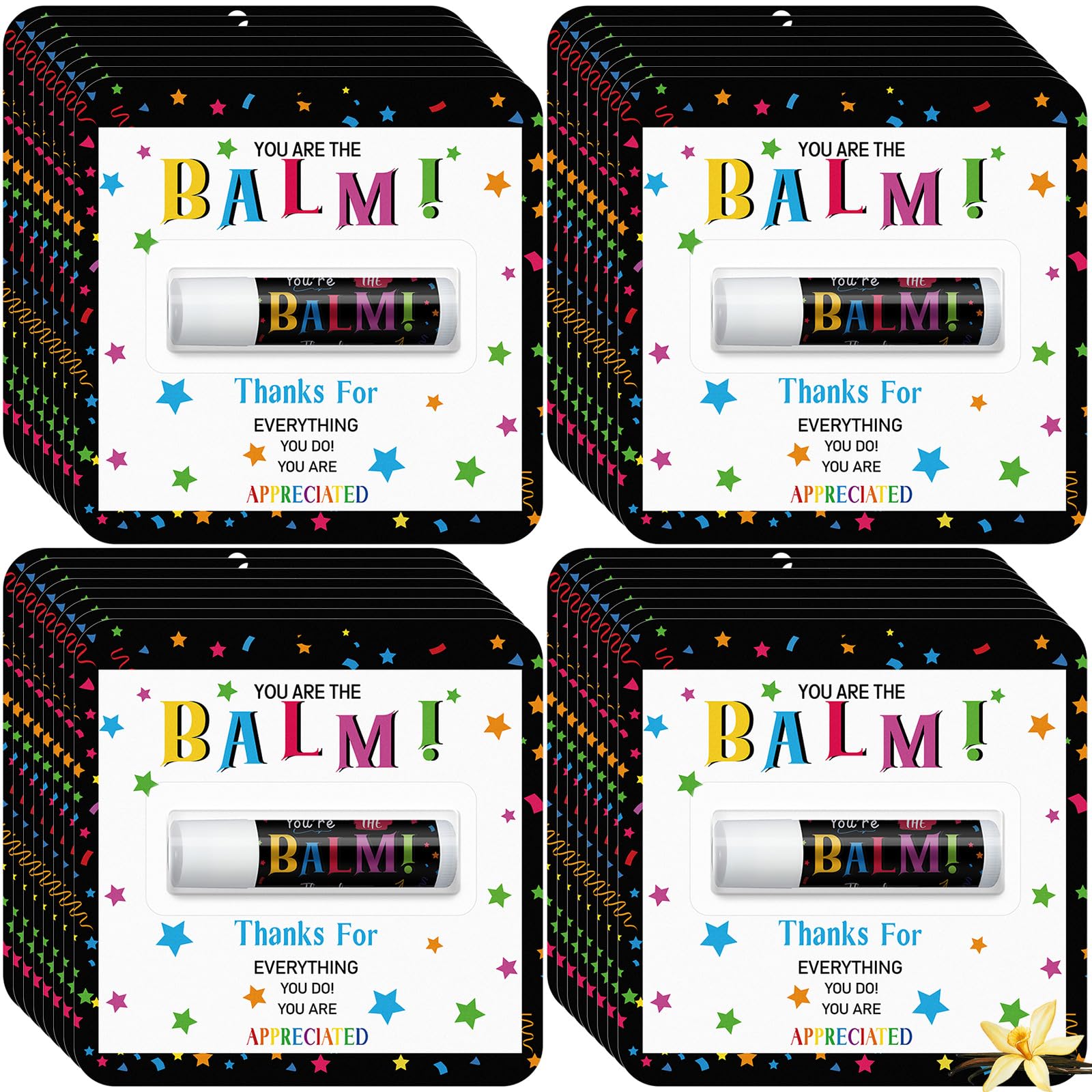 Sacubee 30-Pack Lip Balm Gifts Bulk – You're the Balm for Appreciation