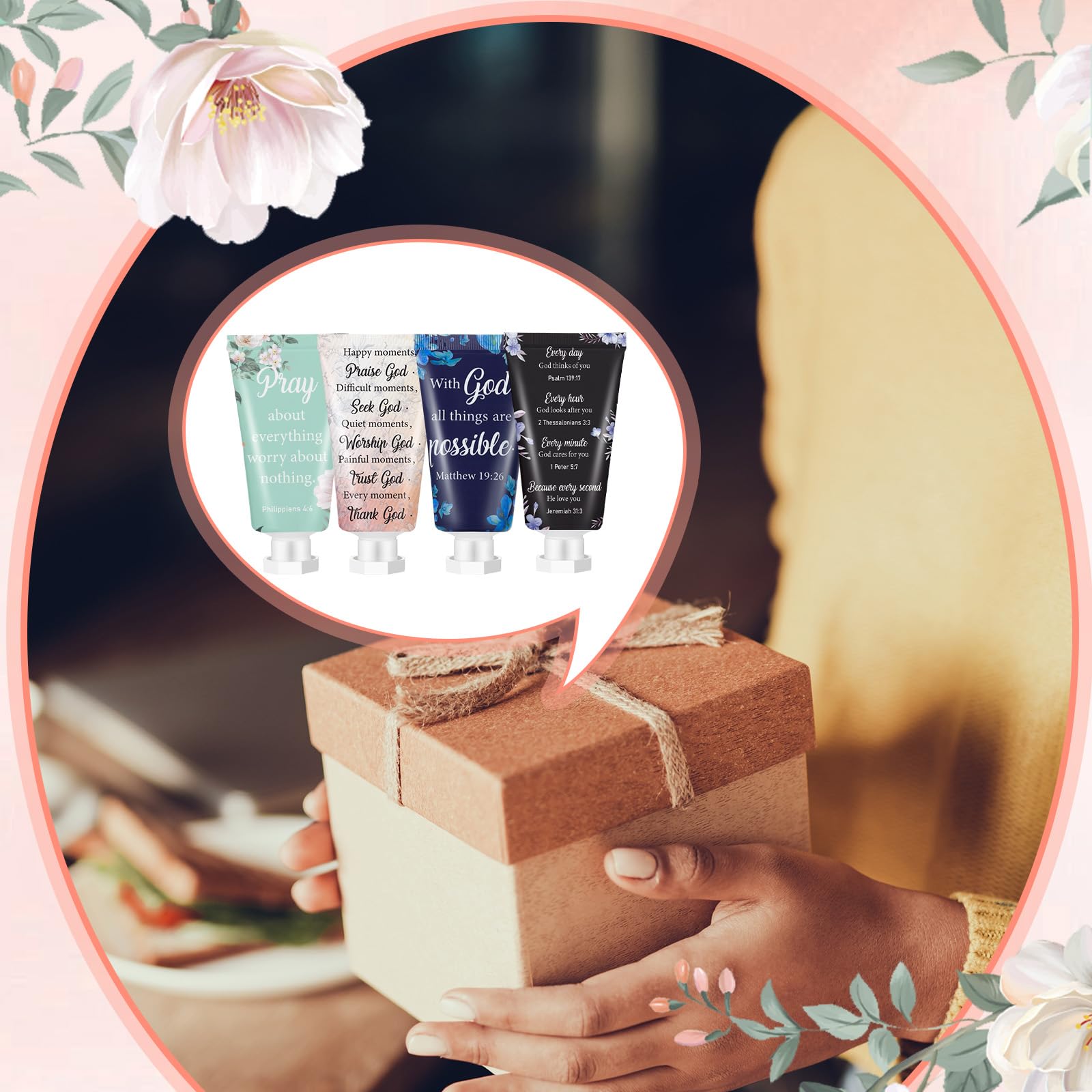 Sacubee 36-Piece Christian Hand Cream Bulk Gift Set – Bible Verse Lotion for Women