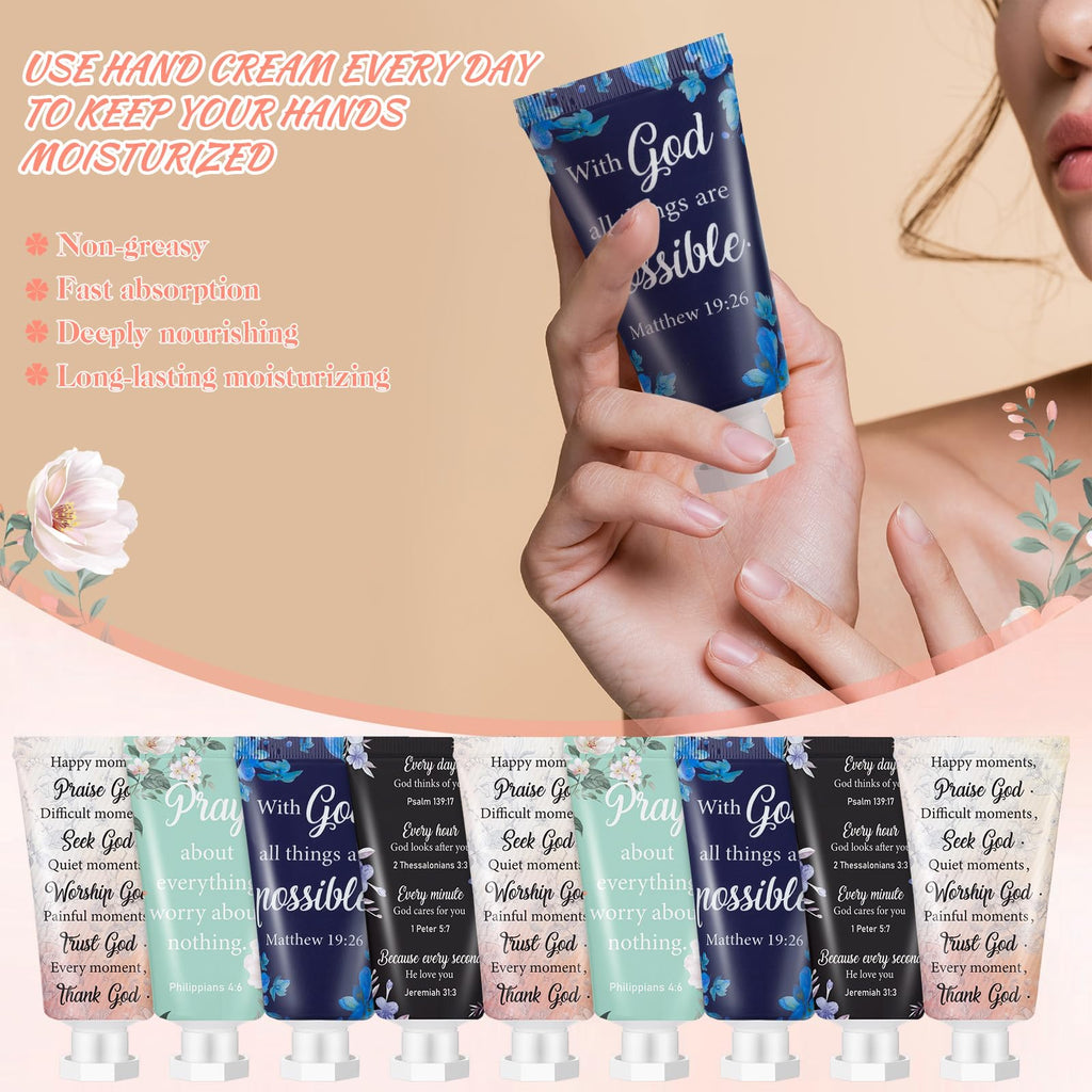 Sacubee 36-Piece Christian Hand Cream Bulk Gift Set – Bible Verse Lotion for Women