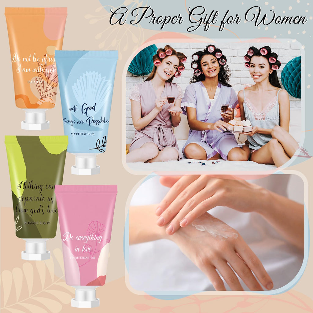 Sacubee 24-Piece Christian Hand Cream Gift Set – Bible Verse Travel Lotion