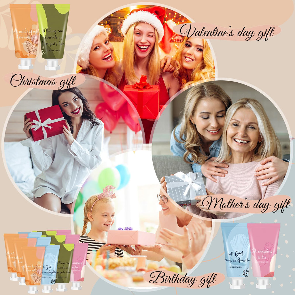 Sacubee 24-Piece Christian Hand Cream Gift Set – Bible Verse Travel Lotion