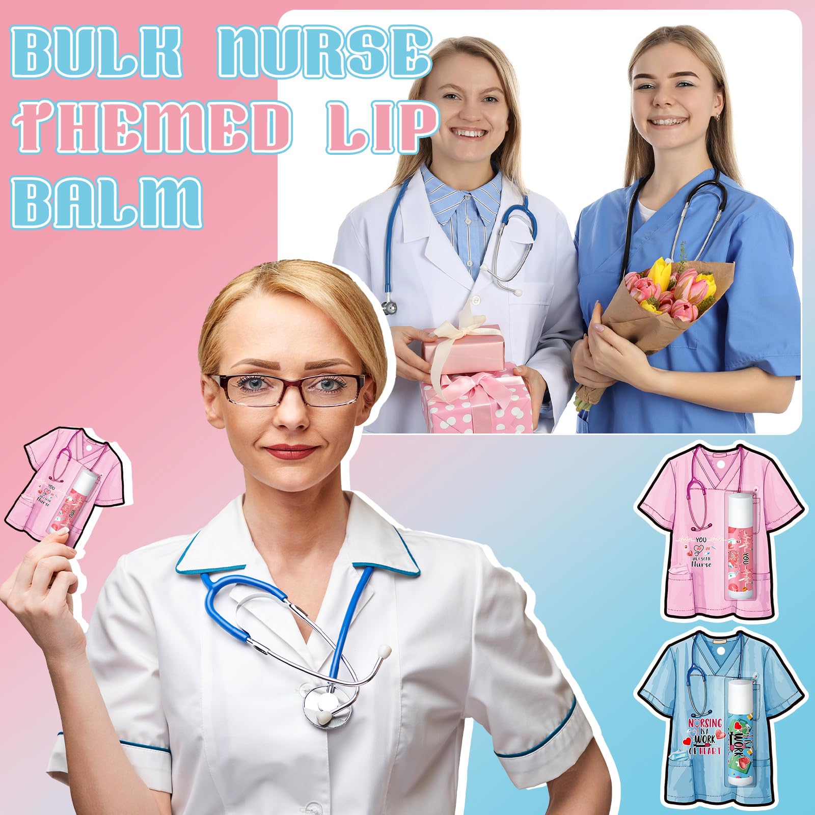 Sacubee 30-Pack Nurses Appreciation Lip Balm – Bulk Gifts for Nurses Week