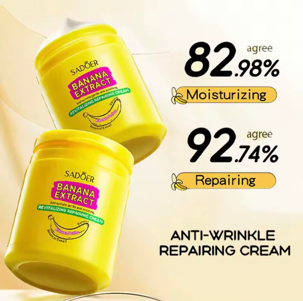 SADOER Banana Extract Anti-Wrinkle Revitalizing Cream – Deep Hydration & Repair