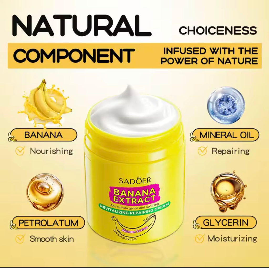 SADOER Banana Extract Anti-Wrinkle Revitalizing Cream – Deep Hydration & Repair