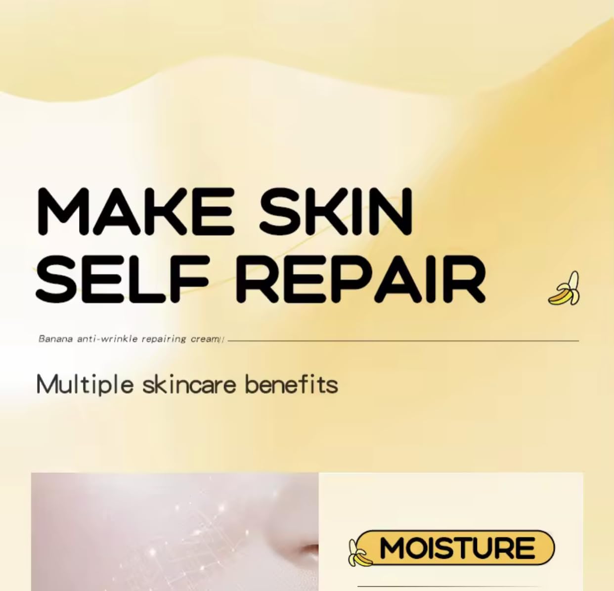 SADOER Banana Extract Anti-Wrinkle Revitalizing Cream – Deep Hydration & Repair