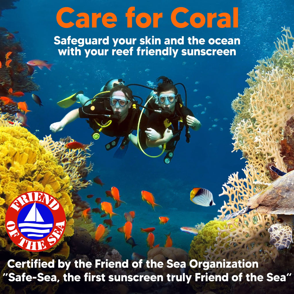 SAFE SEA Anti-Jellyfish Sting SPF 50+ Sunscreen – Reef-Safe 3-Pack (3.4 oz Tubes) for Adults