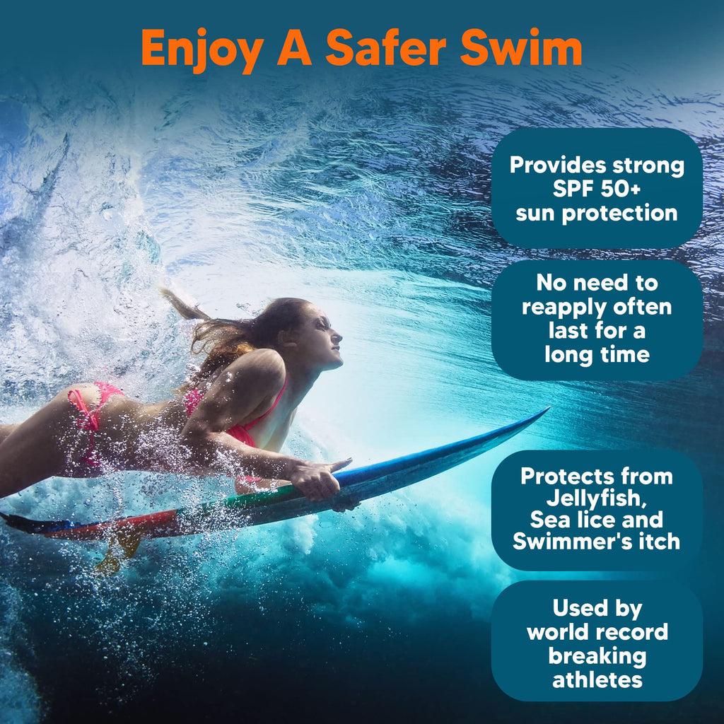 SAFE SEA Anti-Jellyfish Sting SPF 50+ Sunscreen – Reef-Safe 3-Pack (3.4 oz Tubes) for Adults