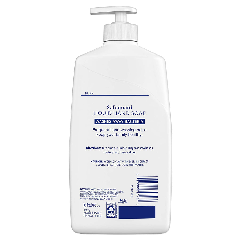 Safeguard Liquid Hand Soap with Micellar Deep Cleansing — Fresh Clean Scent, 25 oz Bottle (Pack of 1)